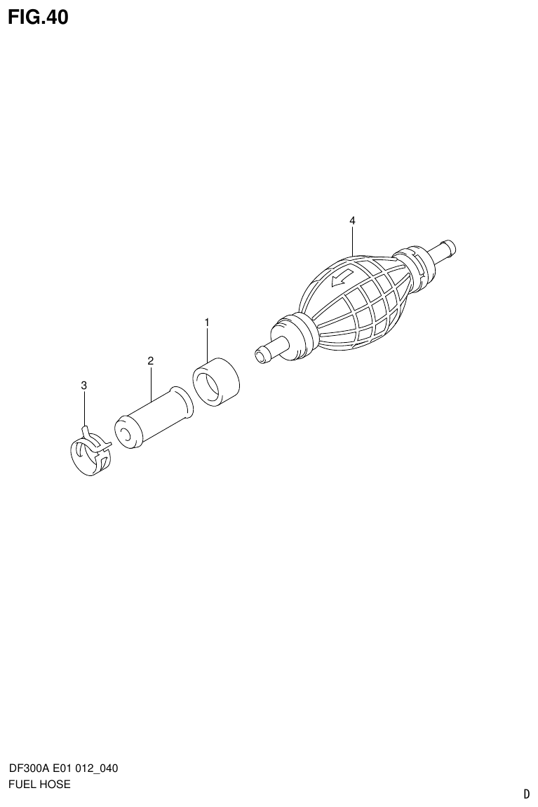 Suzuki DF300AP FUEL HOSE (DF300A E40) parts diagram